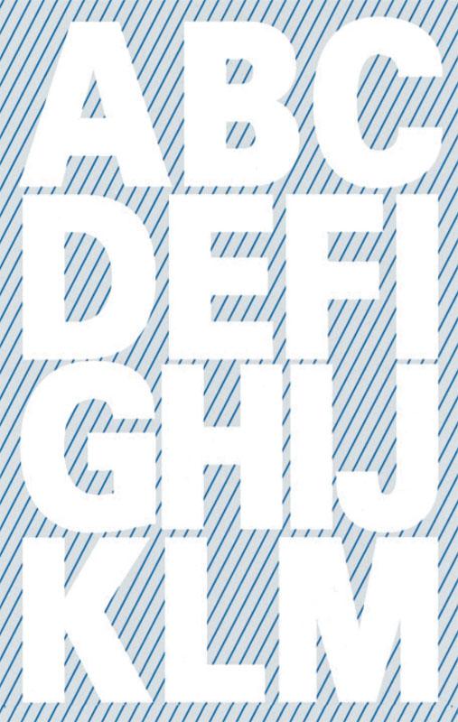 Weatherproof foil letters 25 mm white